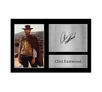 MAHWER Poster su tela con autografo di Clint Eastwood, decorazione artistica da parete per soggiorno e camera da letto, senza cornice, 30 x 45 cm