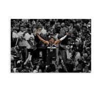 MAHWER Poster su tela con Giannis Antetokounmpo, giocatore di basket, decorazione per camera da letto, sport, ufficio, stanza, regalo, senza cornice, 60 x 90 cm