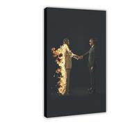 MAHWER Poster su tela con motivo Metro Boomin Heroes And Villains, decorazione per camera da letto, ufficio, camera da letto, regalo, con cornice, 30 x 45 cm