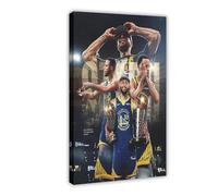 MAHWER Poster su tela di Stephen Curry, decorazione per camera da letto, sport, ufficio, camera da letto, regalo, con cornice, 60 x 90 cm