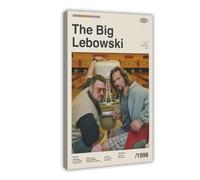 MAHWER Poster vintage del film The Big Lebowski su tela, decorazione artistica da parete per soggiorno e camera da letto, decorazione con cornice, 20 x 30 cm