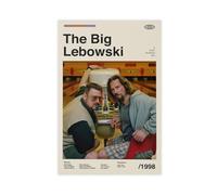 MAHWER Poster vintage del film The Big Lebowski su tela, decorazione artistica da parete per soggiorno e camera da letto, senza cornice, 30 x 45 cm