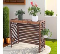 MAHWER Schermo del condizionatore d'Aria Recinzione for la Privacy Tavola di Legno Ispessita Copertura del radiatore Copertura Esterna del condizionatore d'Aria (Color : One Color, Size : XL)