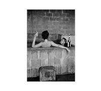 MAHWER Stampa su tela di Steve McQueen con Neile Adams nella vasca da bagno, decorazione per camera da letto, sport, ufficio, stanza, regalo, senza cornice, 50 x 75 cm