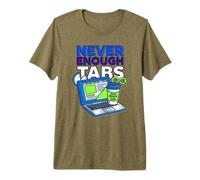 MAI Abbastanza TABS Un Altro Coffee Browser Break Tech Humor Maglietta Premium