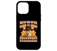 Mai arrendersi Winston Churchill in stile Bootleg britannico degli anni '90 Custodia per iPhone 12 Pro Max