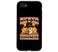 Mai arrendersi Winston Churchill in stile Bootleg britannico degli anni '90 Custodia per iPhone SE (2020) / 7/8