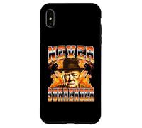 Mai arrendersi Winston Churchill in stile Bootleg britannico degli anni '90 Custodia per iPhone XS Max