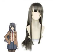 Mai - Costume per cosplay da donna, in pelle verniciata, con orecchie e coda, per Halloween, carnevale, feste, giochi di ruolo, colore: nero