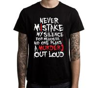 Mai Errore il Mio Silenzio Per Debolezza Slogan Uomo T-Shirt - Dexter Emo