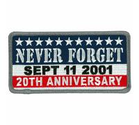 Mai Forget 20th Anniversario Settembre 11 2001 Calore Sigillato da Stiro Toppa ,