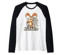 Mai Guardare Qualcuno e Pensare Sarcastico Coniglio Pala Maglia con Maniche Raglan