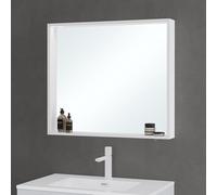 Mai & Mai Armadietto a Specchio con Luce 80x12x70cm, Bianco opaco