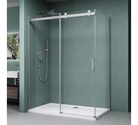 Mai & Mai Box Doccia 80x130x195cm, Vetro Trasparente 8mm, Porta Scorrevole