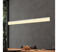 Mai & Mai Lampadario a Sospensione 24W, 110.5 CM, Metallo Base, Lunghezza Filo 150 CM, Altezza regolabile, Lampada da Soffitto a Sospensione per Camera da Letto e Soggiorno, Bianco, Alivetta