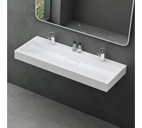 Mai & Mai Lavabo da Appoggio in Minerale fuso 120x46x11cm, Colossum19