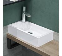Mai & Mai Lavabo da Appoggio in Minerale Fuso Bianco, Colossum101