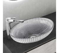 Mai & Mai Lavabo da Appoggio in Vetro 50,5x35x14,5cm Trasparente, Minerva04