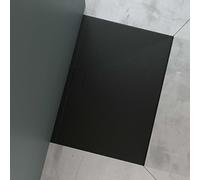 Mai & Mai Piatto Doccia 100x140 cm, Spessore 3cm, Piatto Doccia Rettangolare Ultrasottile in Resina Effetto Pietra, Antiscivolo Indistruttibile, per Box Doccia, Antracite Opaco, Geoma07