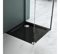 Mai & Mai Piatto Doccia 80x80x4cm, Piatto Doccia Quadrato Faro1 in Acrilico, Nero