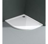 Mai & Mai Piatto doccia Lucia/Faro bianco a forma di quarto cerchio, 80 x 80 x 4 cm