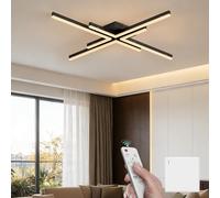 Mai & Mai Plafoniera LED Soffitto 48W, Lampadario LED Soffitto 3000K - 6400K Illuminazione a Soffitto Moderna per Camera da Letto Sala Cucina Bagno Corridoio, Nero Sabbia, Alivetta25039