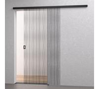 Mai & Mai Porta Scorrevole in Vetro Temperato 8mm con Sistema Softclose, Binario e Maniglia in Lega di Alluminio per Bagno Cucina Studio Ufficio, 77.5x205cm, Muranino-001