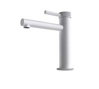 Mai & Mai Rubinetto Miscelatore Monocomando, Altezza 18.1cm, Bianco Opaco | Rubinetto Bagno Lavabo Bidet Lavandino, WAO-7601