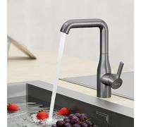 Mai & Mai Rubinetto per Cucina, 2 Modalità con Doccetta Estraibile, Rubinetto Lavello Cucina in Acciaio Inossidabile 304 con Cartuccia Ceramica, Tubi e Accesorri, Grigio, Turnix-04