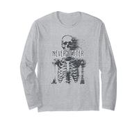 Mai Meglio Scheletro Che sfuma Halloween Maglia a Manica