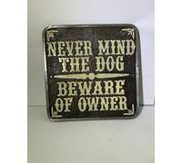 Mai Mind The Dog Beware Of The Proprietario Placca Insegna Alluminio