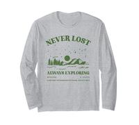 Mai Perso Esplorando Sempre Offline & Vivo (Grafica Naturale) Maglia a Manica