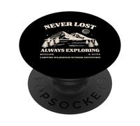 Mai perso Esplorando sempre offline & Vivo (Grafica naturale) PopSockets PopGrip Adesivo