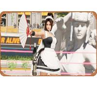 Mai Shiranui, Dead Or Alive 6, poster vintage in metallo per la decorazione della parete della casa, bar, caffetteria, 30,5 x 20,3 cm