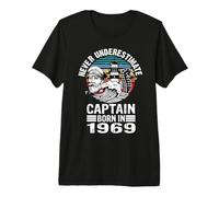 Mai Sottovalutare Il Capitano Nato nel 1969 Il Capitano Vela Maglietta Premium
