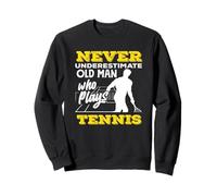 Mai Sottovalutare Il Vecchio Che Gioca a Tennis Felpa