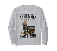 Mai Sottovalutare Il Vecchio Che Gioca Ancora a Biliardo negli Anni Settanta Maglia a Manica