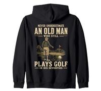 Mai Sottovalutare Il Vecchio Che Gioca Ancora a Golf negli Anni Settanta Felpa con Cappuccio