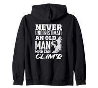 Mai Sottovalutare Il Vecchio Che può scalare Il Nonno Felpa con Cappuccio