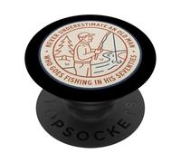 Mai sottovalutare il vecchio che va a pescare i suoi settant'anni PopSockets PopGrip Adesivo