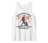 Mai Sottovalutare la Donna Viaggia nei Suoi Anni ottanta Canotta