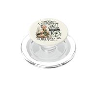 Mai sottovalutare la vecchia donna ancora lavora a maglia nei suoi settant'anni PopSockets PopGrip per MagSafe