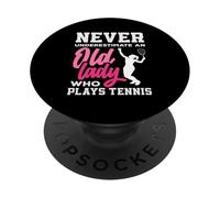 Mai sottovalutare la vecchia signora che gioca a tennis PopSockets PopGrip Adesivo