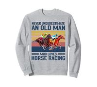 Mai Sottovalutare Un Vecchio Che AMA Le Corse di Cavalli Felpa