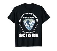 Mai Sottovalutare Un Vecchio Che Ama Sciare Maglietta