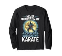 Mai sottovalutare un vecchio che conosce il nonno del karate Maglia a Manica