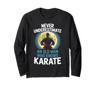 Mai sottovalutare un vecchio che conosce il nonno del karate Maglia a Manica