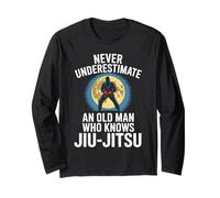 Mai sottovalutare un vecchio che conosce il nonno Jiu-Jitsu Maglia a Manica
