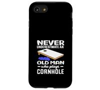 Mai sottovalutare un vecchio che gioca a cornhole amante Custodia per iPhone SE (2020) / 7 / 8