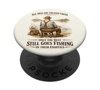 Mai sottovalutare un vecchio che va a pescare a 80 anni PopSockets PopGrip Adesivo